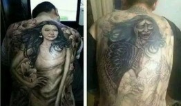 吃瓜纹身小伙图片,街头潮流新风尚